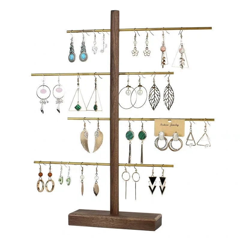 Black Walnut Wood Earring Display Rack Rose Golden Metal Hook Necklace Rack Jewelry Display Props Earrings Rack Earring Hanger
Black Walnut Wood Earring Display Rack Rose Golden Metal Hook Necklace Rack Jewelry Display Props Earrings Rack Earring Hanger