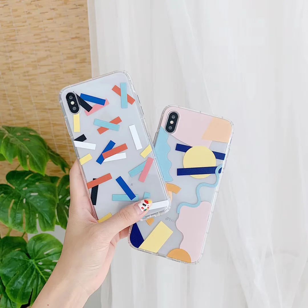 New simple contrast color pattern couple phone case for iPhone 11 pro MAX Xs MAX Xr X 6 6s 7 8 plus color soft TPU back cover
New simple contrast color pattern couple phone case for iPhone 11 pro MAX Xs MAX Xr X 6 6s 7 8 plus color soft TPU back cover