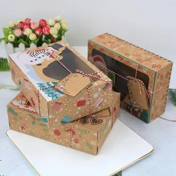12PCS Christmas Cookie Gift Box With Window Multi-purpose Carton Box Baking Snack Storage Case Kitchen Food Packaging Supplies
12PCS Christmas Cookie Gift Box With Window Multi-purpose Carton Box Baking Snack Storage Case Kitchen Food Packaging Supplies