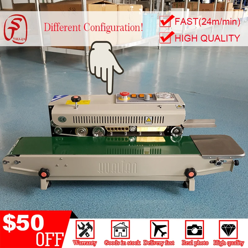 FRB-770 Hualian Automatic sealer Continuous sealing machine Plastic bags sealer Foil bag Kraft paper bag home packaging machine
FRB-770 Hualian Automatic sealer Continuous sealing machine Plastic bags sealer Foil bag Kraft paper bag home packaging machine