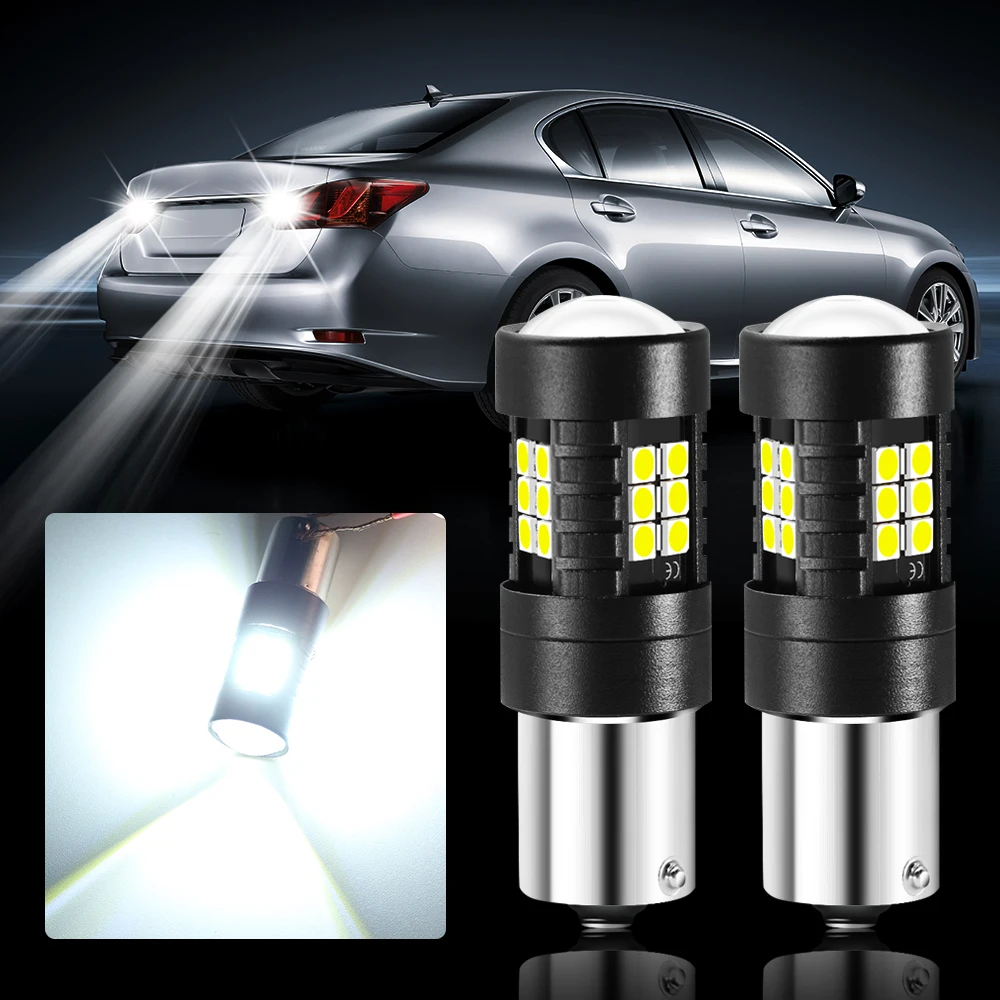 Фото Автомобильная светодиодная лампа заднего хода 2 шт. 1156 BA15S P21W для Renault Clio Logan Megane