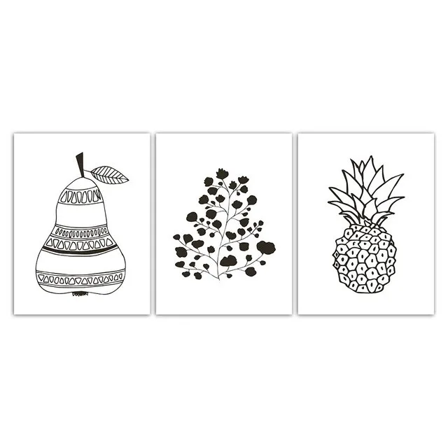 Creative Abstract Black And White Fruit Print Modern Print Pear Pineapple And Nordic Tree Fashion Home Decoration Canvas Poster
Creative Abstract Black And White Fruit Print Modern Print Pear Pineapple And Nordic Tree Fashion Home Decoration Canvas Poster