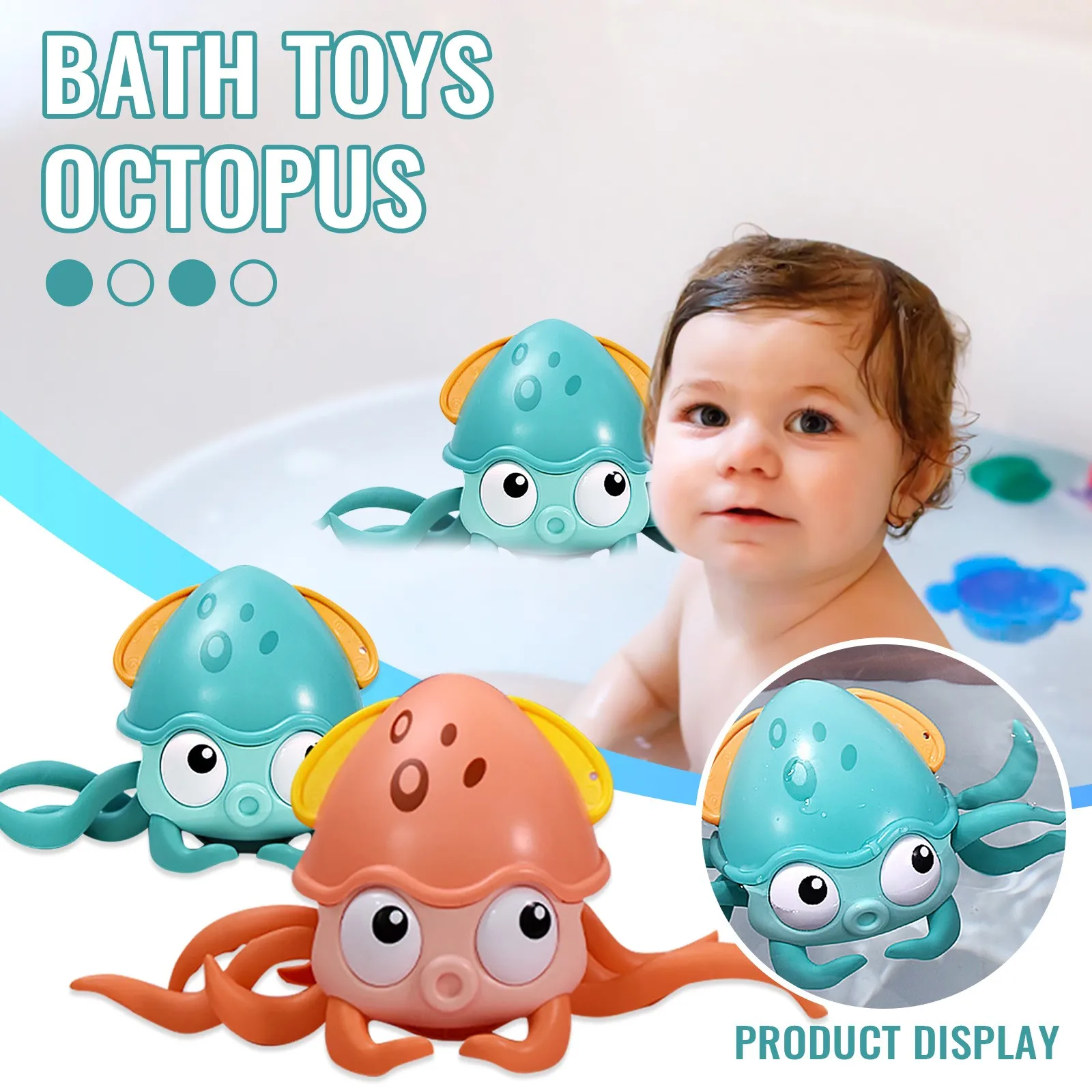 

Baby Water Toys Beach Sand Toys New Creative Pull Toys For Babys Cartoon Walking Octopus-swimming Model Wind Up Juguetes Playa