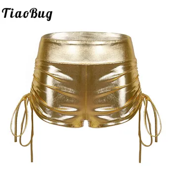 TiaoBug Women Shiny Metallic High Waist Side Drawstring Bottoms Gym Workout Stage Performance Sexy Clubwear Pole Dance Shorts
TiaoBug Women Shiny Metallic High Waist Side Drawstring Bottoms Gym Workout Stage Performance Sexy Clubwear Pole Dance Shorts