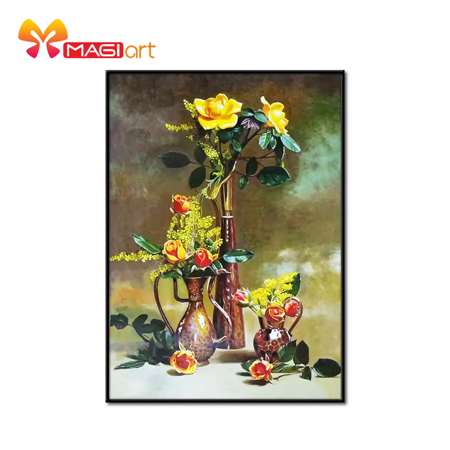 Cross stitch kits Embroidery needlework sets 11CT water soluble canvas patterns 14CT European oil painting flowers-NCMF002
Cross stitch kits Embroidery needlework sets 11CT water soluble canvas patterns 14CT European oil painting flowers-NCMF002