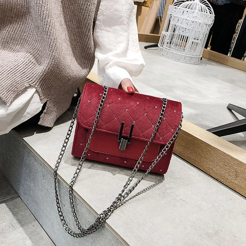 Autumn And Winter Bag Women's 2018 New Style Korean-style Fashion Suede Rhombus Retro Versatile Chain Shoulder Square Sling Bag
Autumn And Winter Bag Women's 2018 New Style Korean-style Fashion Suede Rhombus Retro Versatile Chain Shoulder Square Sling Bag
