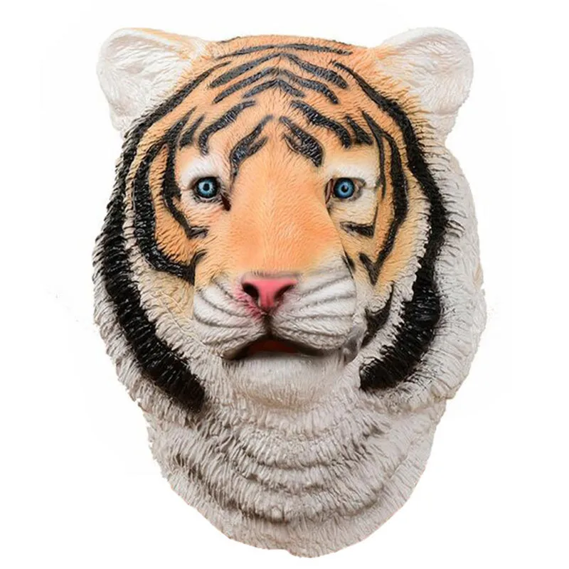 

New Tiger Mask Mascaras De Latex Realista Masquerade Masks Halloween Party Cosplay Animal Masque Role Playing Accessories Props