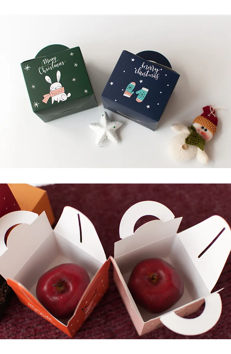 creative cartoon christmas eve apple gift box beautifully folded