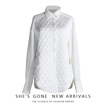 Women White Brief Three-dimensional Blouse New Lapel Long Sleeve Loose Fit Shirt Fashion Tide Spring Autumn 2020
Women White Brief Three-dimensional Blouse New Lapel Long Sleeve Loose Fit Shirt Fashion Tide Spring Autumn 2020