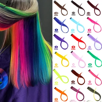 DIANQI synthetic hair extensions in one piece color strips 22 "long straight hairpiece for women
DIANQI synthetic hair extensions in one piece color strips 22 "long straight hairpiece for women