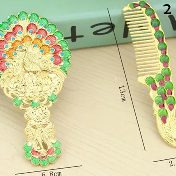 Newly Vintage Mirror Comb Set Makeup Vanity Desk Kit Mini Handheld Mirror Retro Peacock Pattern CLA88
Newly Vintage Mirror Comb Set Makeup Vanity Desk Kit Mini Handheld Mirror Retro Peacock Pattern CLA88
