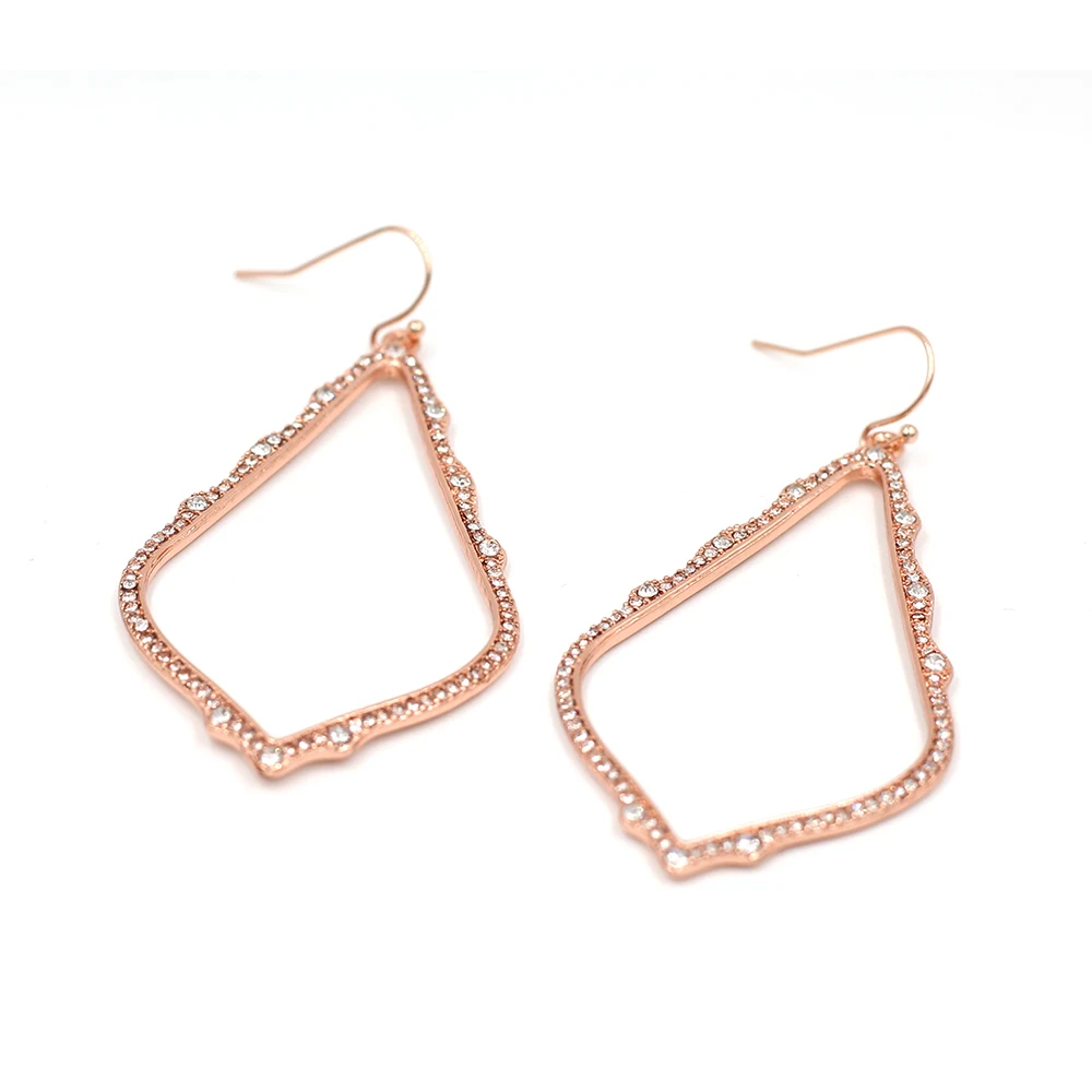 Фото 2019 August New Arrival Better Quality Crystal Inaly Hollow Out Water Drop Earrings Women Elegant flashy Dangle | Украшения и
