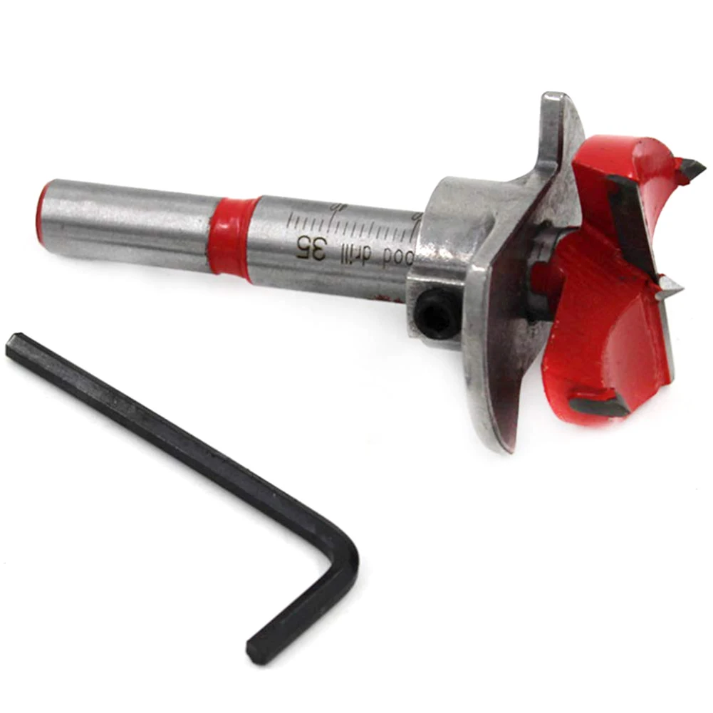 35MM Tipped Hinge Cutter Wood Positioning Drill Bit Reamer with Guide for Woodworking Drilling Tools Carbide with Wrench New
35MM Tipped Hinge Cutter Wood Positioning Drill Bit Reamer with Guide for Woodworking Drilling Tools Carbide with Wrench New