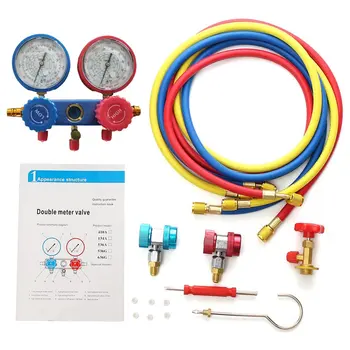 R134A HVAC A/C Refrigeration Kit AC Manifold Gauge Set Auto Service Kit Car Air Conditioning Repair Tool Red
R134A HVAC A/C Refrigeration Kit AC Manifold Gauge Set Auto Service Kit Car Air Conditioning Repair Tool Red