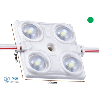 LEDLUX ML0404V brick module LED 4 SMD 2835 green color 12V 1,5W IP68 with magnified lens 160 degree SKU-5133
LEDLUX ML0404V brick module LED 4 SMD 2835 green color 12V 1,5W IP68 with magnified lens 160 degree SKU-5133