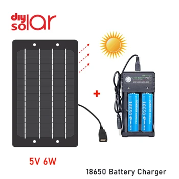 1200mA 5V 6W Solar Panel Universal 3.7V Battery Charger Cable DC 5V 10440 18650 14500 26650 16650 Rechargeable Adapter USB Plug 
1200mA 5V 6W Solar Panel Universal 3.7V Battery Charger Cable DC 5V 10440 18650 14500 26650 16650 Rechargeable Adapter USB Plug