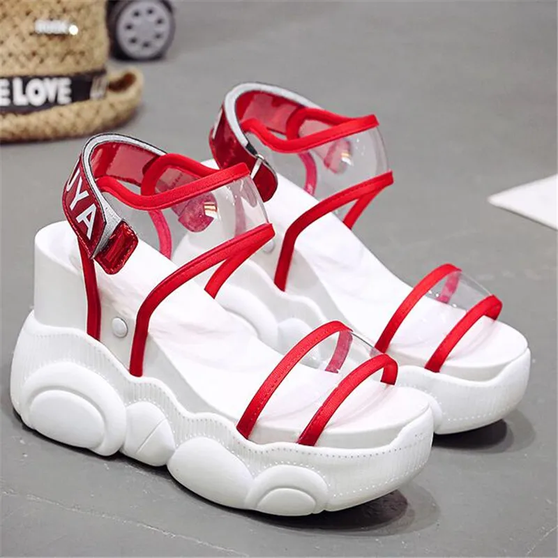 New 2019 Casual Transparent Mixed colors Women Sandals Platform Wedges Summer Beach Shoes Woman Comfortable Sneakers Sandals 
New 2019 Casual Transparent Mixed colors Women Sandals Platform Wedges Summer Beach Shoes Woman Comfortable Sneakers Sandals