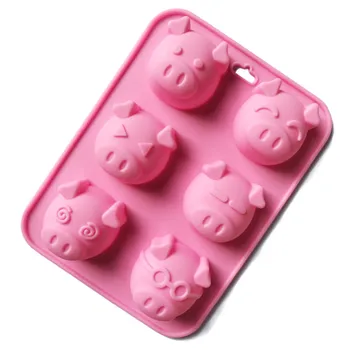 Currently Available Wholesale 6-Piece Pig Head Silicone Cake Mold Rice Cake Mold Steamed Cake Mold Handmade Soap Mold Soft and D
Currently Available Wholesale 6-Piece Pig Head Silicone Cake Mold Rice Cake Mold Steamed Cake Mold Handmade Soap Mold Soft and D