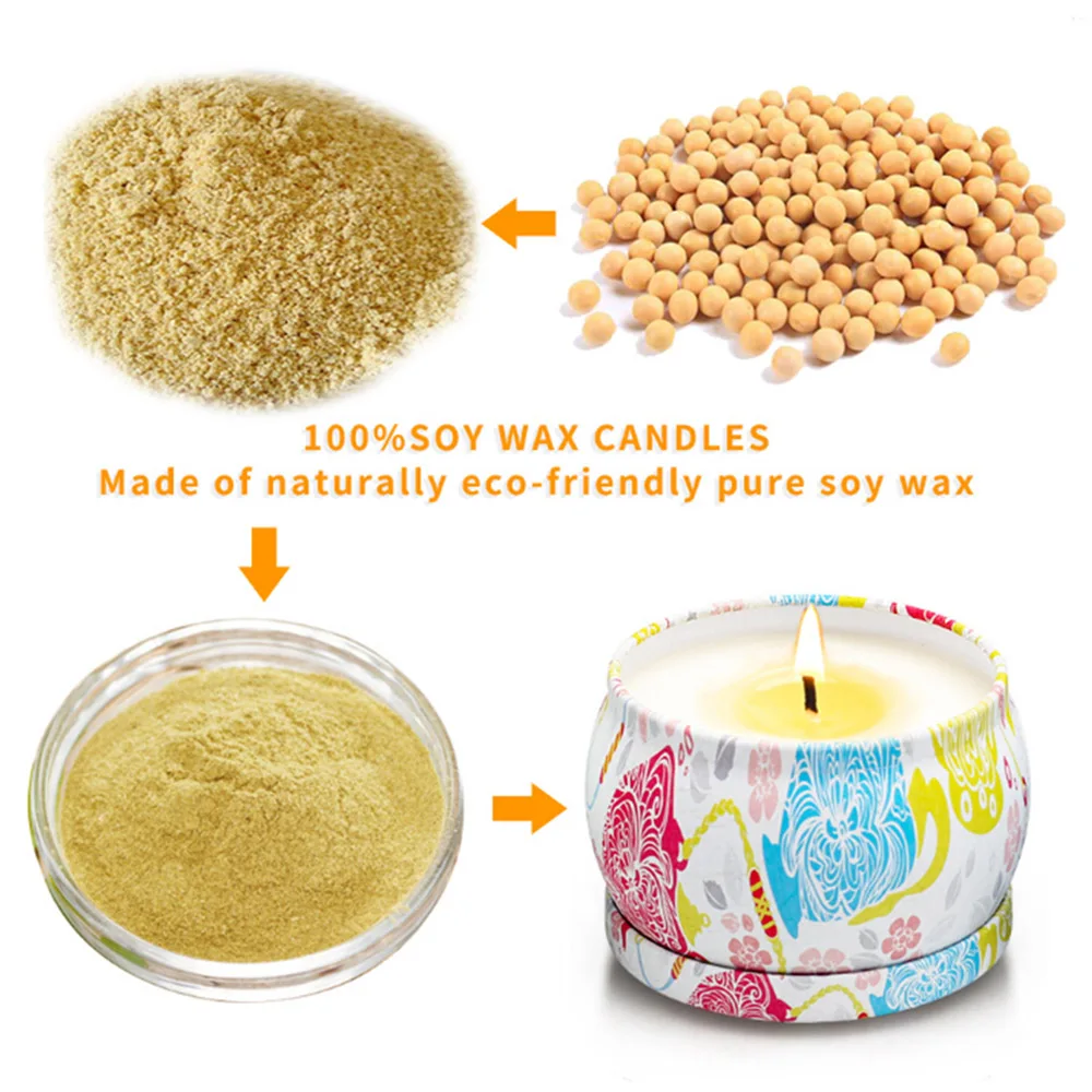 4 pcs scented candles natural soy wax portable travel tin candle
