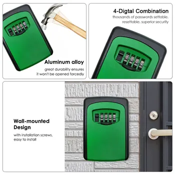 Outdoor High Security Wall Mounted Key Safe Box Code Secure Lock Storage 4 Keybox Cover Keys Digitallock Wallkeybox
Outdoor High Security Wall Mounted Key Safe Box Code Secure Lock Storage 4 Keybox Cover Keys Digitallock Wallkeybox
