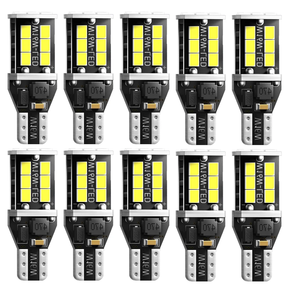 10PCS T15 W16W WY16W Super Bright LED Car Tail Brake Bulb Turn Signals Auto Reverse Lamp Daytime Running Light White 6000K 12V
10PCS T15 W16W WY16W Super Bright LED Car Tail Brake Bulb Turn Signals Auto Reverse Lamp Daytime Running Light White 6000K 12V