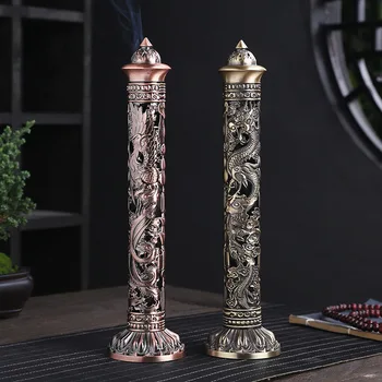 Antique vertical incense burner Longfeng column line incense burner metal wire incense plug Chinese retro ornaments
Antique vertical incense burner Longfeng column line incense burner metal wire incense plug Chinese retro ornaments