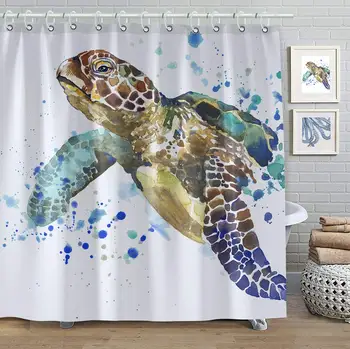 Sea Turtle Shower Curtain Sets Fabric, Polyester Waterproof Bathroom Decor Accessories with Hooks 59"(W) x 71"(H)
Sea Turtle Shower Curtain Sets Fabric, Polyester Waterproof Bathroom Decor Accessories with Hooks 59"(W) x 71"(H)