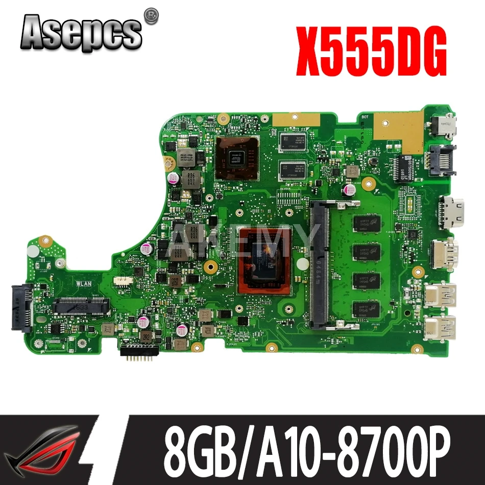 Материнская плата X555QG 8G / A10-8700P (V2G) для Asus X555DG X555D X555Y X555YI F555Y K555Y K555D A555D Mainboard |
