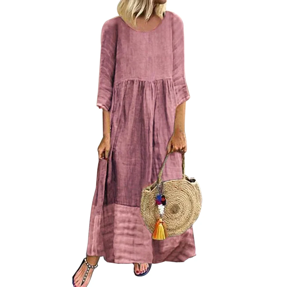 OEAK 2019 New Autumn Womens Loose Medium Sleeve Solid Gradient Print Retro O Neck Long Dresses Ladies Retro Dress Size S-5XL
OEAK 2019 New Autumn Womens Loose Medium Sleeve Solid Gradient Print Retro O Neck Long Dresses Ladies Retro Dress Size S-5XL