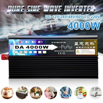 Solar power Pure sine wave 4000W inverter DC 12V 24V 48V 60V to AC 220V LCD/LED Display Voltage transformer for car truck
Solar power Pure sine wave 4000W inverter DC 12V 24V 48V 60V to AC 220V LCD/LED Display Voltage transformer for car truck