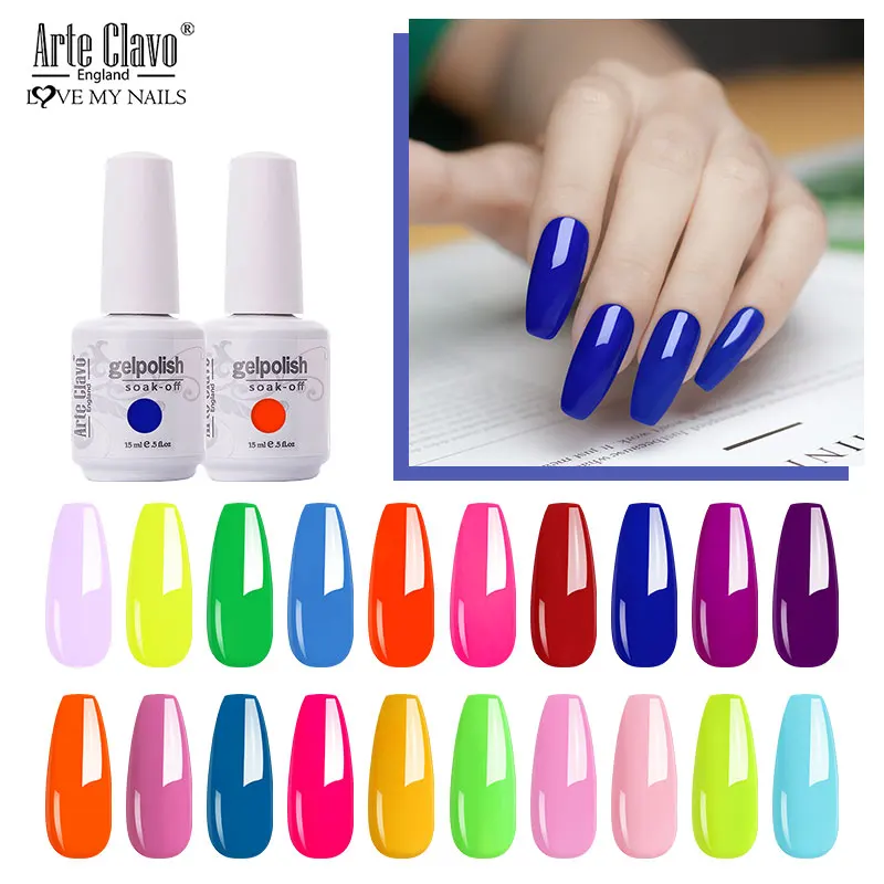 Arte Clavo Neon Color 15ml Gel Nail Polish Semi Permanent LED Nail Art Soak Off Varnish Lacqure Fluorescent Polish Manicure Gel
Arte Clavo Neon Color 15ml Gel Nail Polish Semi Permanent LED Nail Art Soak Off Varnish Lacqure Fluorescent Polish Manicure Gel