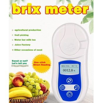 Digital Brix Meter Handheld Sugar Meter 0-53% Brix Refractive Index Refractometer Brix Sugar Concentration High Precision Tester
Digital Brix Meter Handheld Sugar Meter 0-53% Brix Refractive Index Refractometer Brix Sugar Concentration High Precision Tester