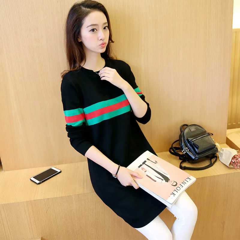 New Trendy Full Sleeve Round Neck Pullover Female Stripe Contrast Color Long Sweater Women Autumn Bottoming Casual Work Tops
New Trendy Full Sleeve Round Neck Pullover Female Stripe Contrast Color Long Sweater Women Autumn Bottoming Casual Work Tops