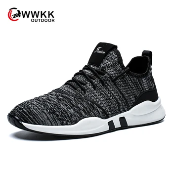 WWKK 2020 Men Running Shoes Breathable Mesh Comfortable Walking Male Sneakers Man Black Lace-up Outdoor Sports Footwear Trainers
WWKK 2020 Men Running Shoes Breathable Mesh Comfortable Walking Male Sneakers Man Black Lace-up Outdoor Sports Footwear Trainers