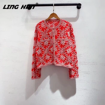 Linghan Vintage Hollow Out Cardigans Tos Fashion Button Embroidery Wool Knitting Sweater Designer Spring Summer New
Linghan Vintage Hollow Out Cardigans Tos Fashion Button Embroidery Wool Knitting Sweater Designer Spring Summer New