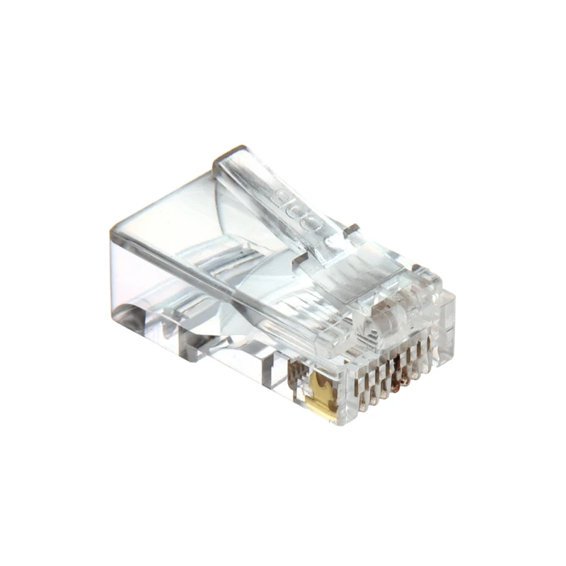 RJ45 CAT-5 E (8P8C) Crimp Connector solid, (100 Pcs Per Bag)