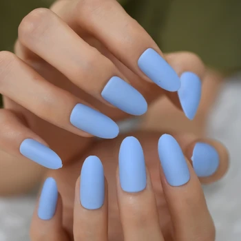 Matte Sky Blue Press On Nails Summber Medium Long Oval Shape Sculpted Nails ABS Material Full Cover Fantasy Tips 24
Matte Sky Blue Press On Nails Summber Medium Long Oval Shape Sculpted Nails ABS Material Full Cover Fantasy Tips 24