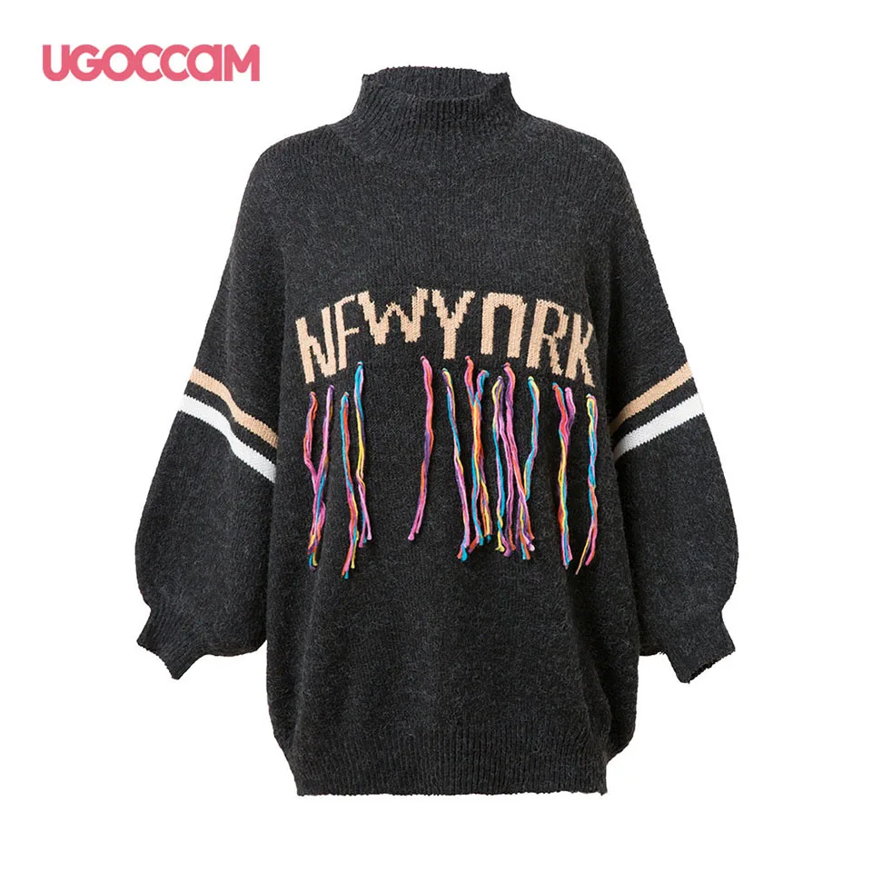UGOCCAM Sweater Women Autumn Winter Turtleneck Pullovers Sweaters Fashion Print Loose Trendy Wild Jumper Women Plus Size Sweater 
UGOCCAM Sweater Women Autumn Winter Turtleneck Pullovers Sweaters Fashion Print Loose Trendy Wild Jumper Women Plus Size Sweater