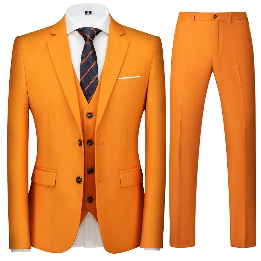 Yunclos Men's Solid Color Suits 3 pcs (Jacket+Vest+Pant) Two button Casual Suit Asian Size Wedding$Business Suit Set Masculine
Yunclos Men's Solid Color Suits 3 pcs (Jacket+Vest+Pant) Two button Casual Suit Asian Size Wedding$Business Suit Set Masculine