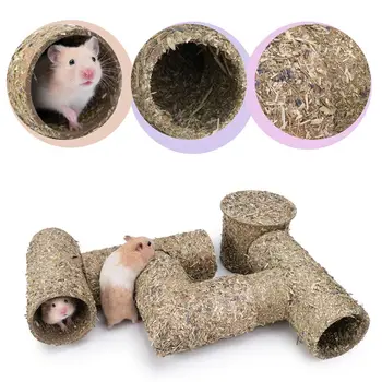 Natural Grass Powder Woven Hamster Tunnel Hollow Out DIY Assembly Pet Nest Toys Playing Hideaway for Guinea-Pig
Natural Grass Powder Woven Hamster Tunnel Hollow Out DIY Assembly Pet Nest Toys Playing Hideaway for Guinea-Pig
