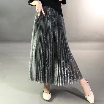 New Drape nets veil cool snow pleated skirts posed elastic waist long skirts gradient light silk amoi
New Drape nets veil cool snow pleated skirts posed elastic waist long skirts gradient light silk amoi