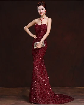 Fashion Sweetheart Wine Red Blue Floor length Mermaid Evening Dress Cheap Beads Sequins Prom Dresses Robe De Soiree Party Dress
Fashion Sweetheart Wine Red Blue Floor length Mermaid Evening Dress Cheap Beads Sequins Prom Dresses Robe De Soiree Party Dress