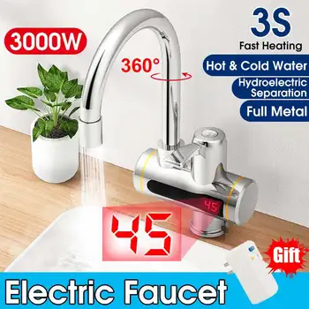 3000W Electric Hot Faucet Water Heaters Tankless Water Heating Kitchen Faucet Digital Temperature Display Instant Water Tap
3000W Electric Hot Faucet Water Heaters Tankless Water Heating Kitchen Faucet Digital Temperature Display Instant Water Tap