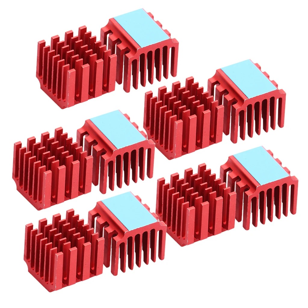 10pcs/lot Motor Driver Heat sinks Cooling Block Heatsink for DRV8825 Red 10pcs/lot Motor Driver Heat sinks Cooling Block Heatsink for DRV8825 Red