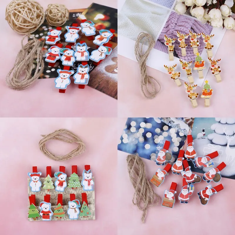 10Pcs/set Red Christmas Santa Claus Small Clothes Album Peg Pin Clothespin Craft With Rope Wood Wooden Paper Clip
10Pcs/set Red Christmas Santa Claus Small Clothes Album Peg Pin Clothespin Craft With Rope Wood Wooden Paper Clip