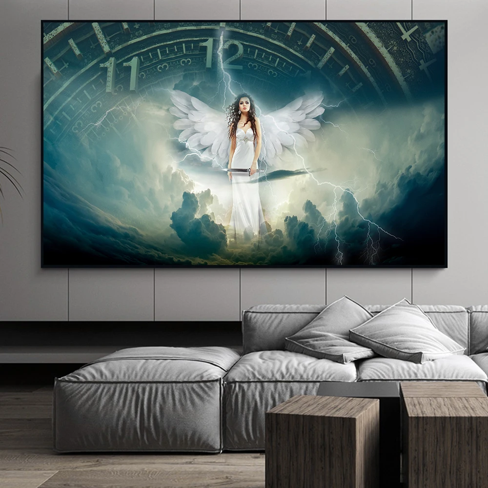 Female Angel Time Canvas Art Prints HD Fantasy Painting on Canvas Cuadros Posters and Prints Wall Picture for Living Room Decor
Female Angel Time Canvas Art Prints HD Fantasy Painting on Canvas Cuadros Posters and Prints Wall Picture for Living Room Decor