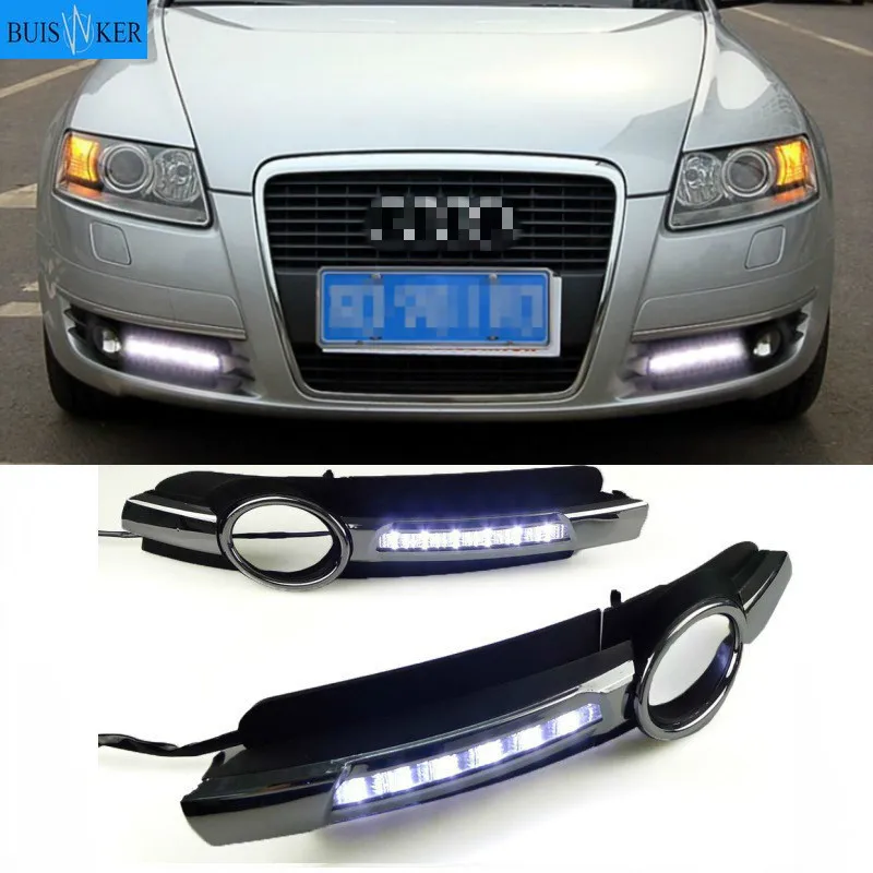 Для Audi A6 C6 2005 2006 2007 2008 дневные ходовые огни без ошибок светодиодный DRL Противотуманные фары дальнего света
Для Audi A6 C6 2005 2006 2007 2008 дневные ходовые огни без ошибок светодиодный DRL Противотуманные фары дальнего света