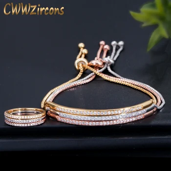CWWZircons Simple Fashion Brand Ladies Jewelry Rose Gold Color Bar Cubic Zirconia Ring and Bracelet Sets for Women T332
CWWZircons Simple Fashion Brand Ladies Jewelry Rose Gold Color Bar Cubic Zirconia Ring and Bracelet Sets for Women T332