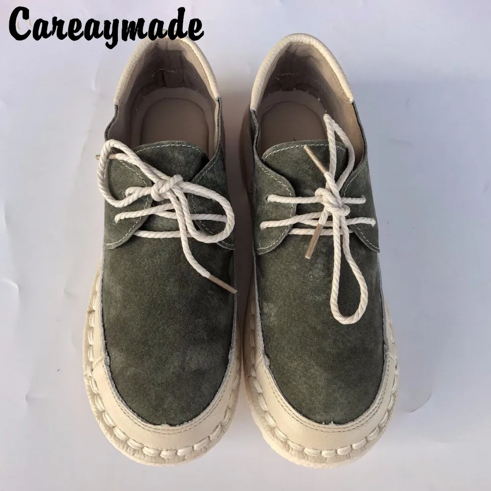 

Careaymade-2024 New Spring Japanese Mori shoes the soft bottom Genuine leather fresh wind, retro leisure flat shoes