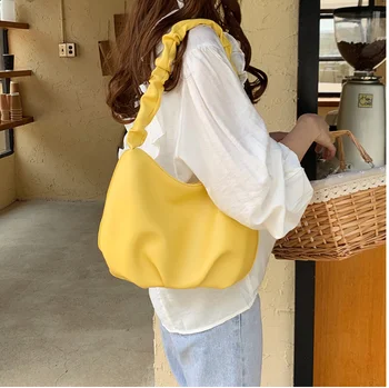 

Fashion women's handbag girl messenger shoulder bag large zipper women's vintage cute Cloud ba bag summer k6589